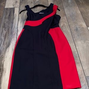 Nue by Shani double strap red and black dress